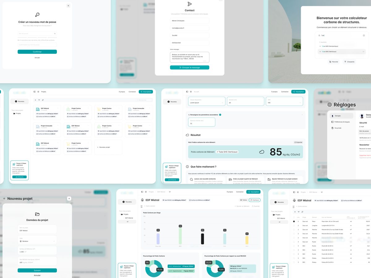 Web app pour Ingérop : calculer l'empreinte carbone des bâtiments