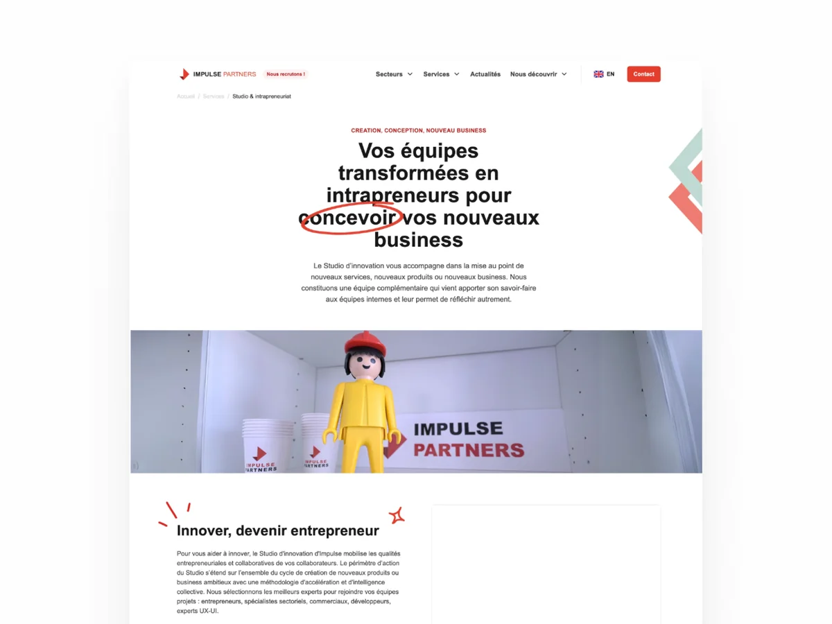 Impulse Partners - redesign du website - visuel 1