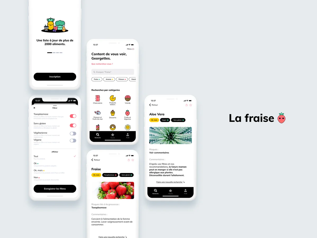 La fraise - app iOS + Android & site pour les futures Mamans et leurs proches - visuel 1