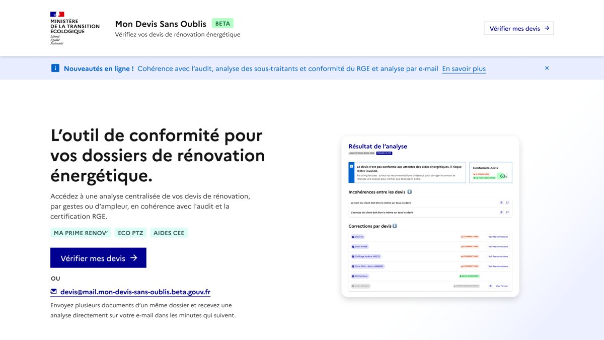 Mon Devis Sans Oublis : pré-vérifier les devis de rénovation énergétique grâce à l'IA